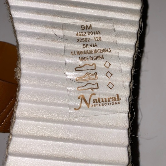 Natural Reflection Pierre Dumas Silvia  Brown Wedge Sandals Women 9M - Picture 8 of 10